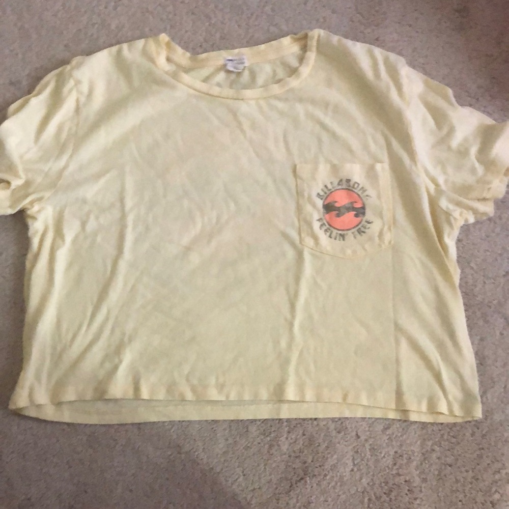 Billabong feelin free yellow crop top!